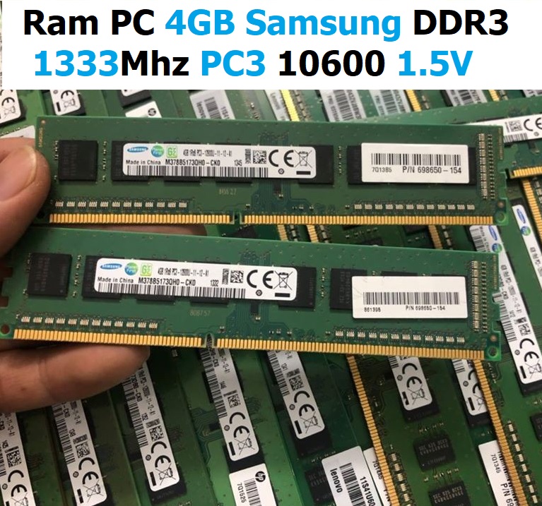 Ram 4gb ddr3 bus 1333mhz pc3 10600 1.5v dùng cho máy tính để bàn pc desktop