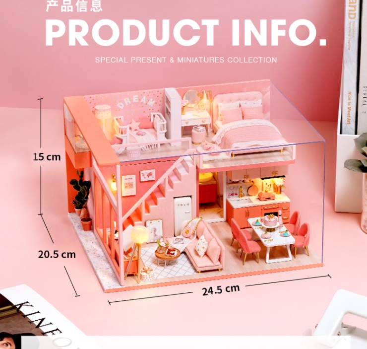 Mô Hình Nhà Gỗ Diy  Dream Angel (Tặng Keo + Mica+ Nhíp)