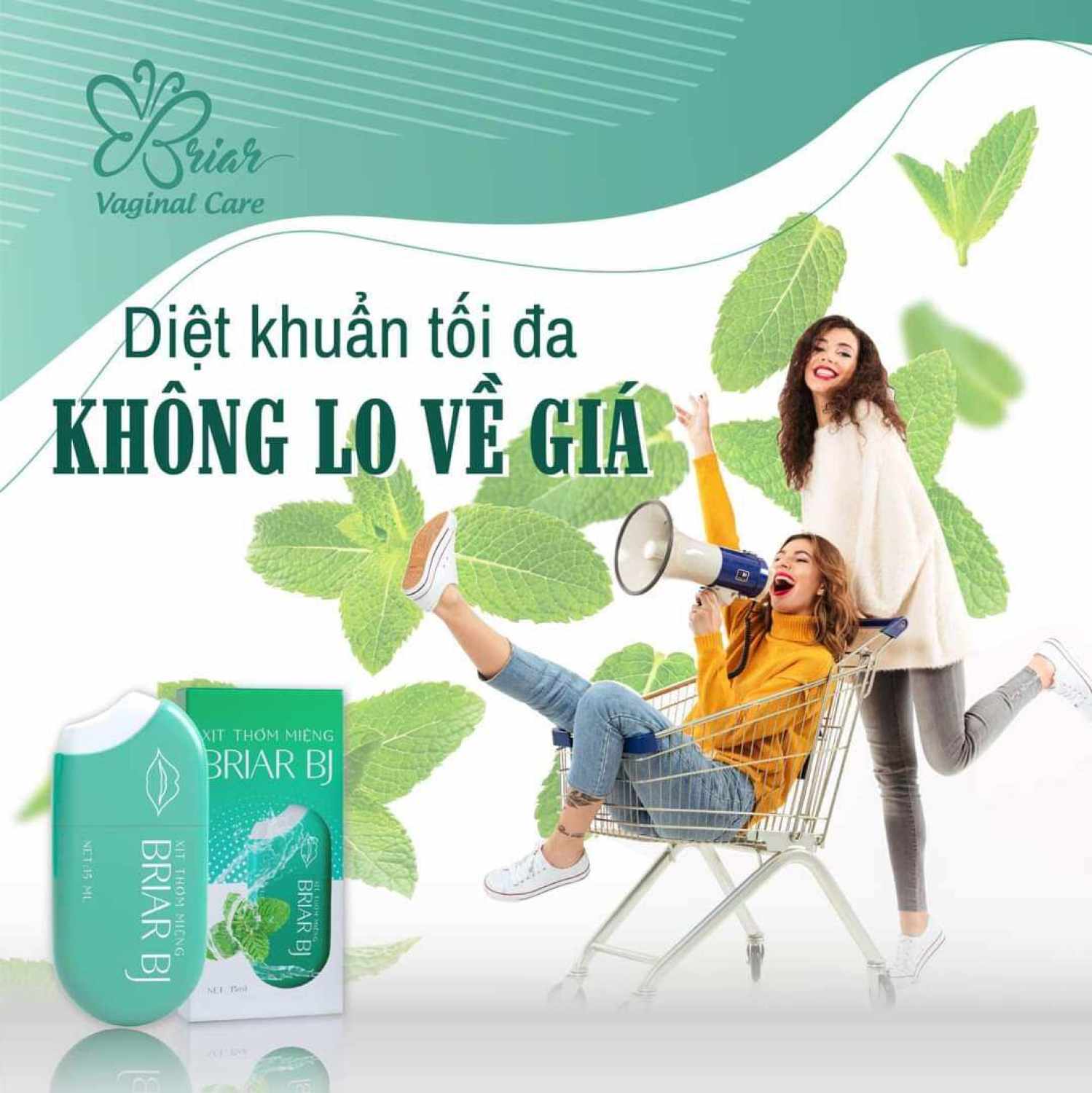 Xịt BRIAR BJ thơm miệng hương thơm bạc hà thanh mát từ thiên nhiên