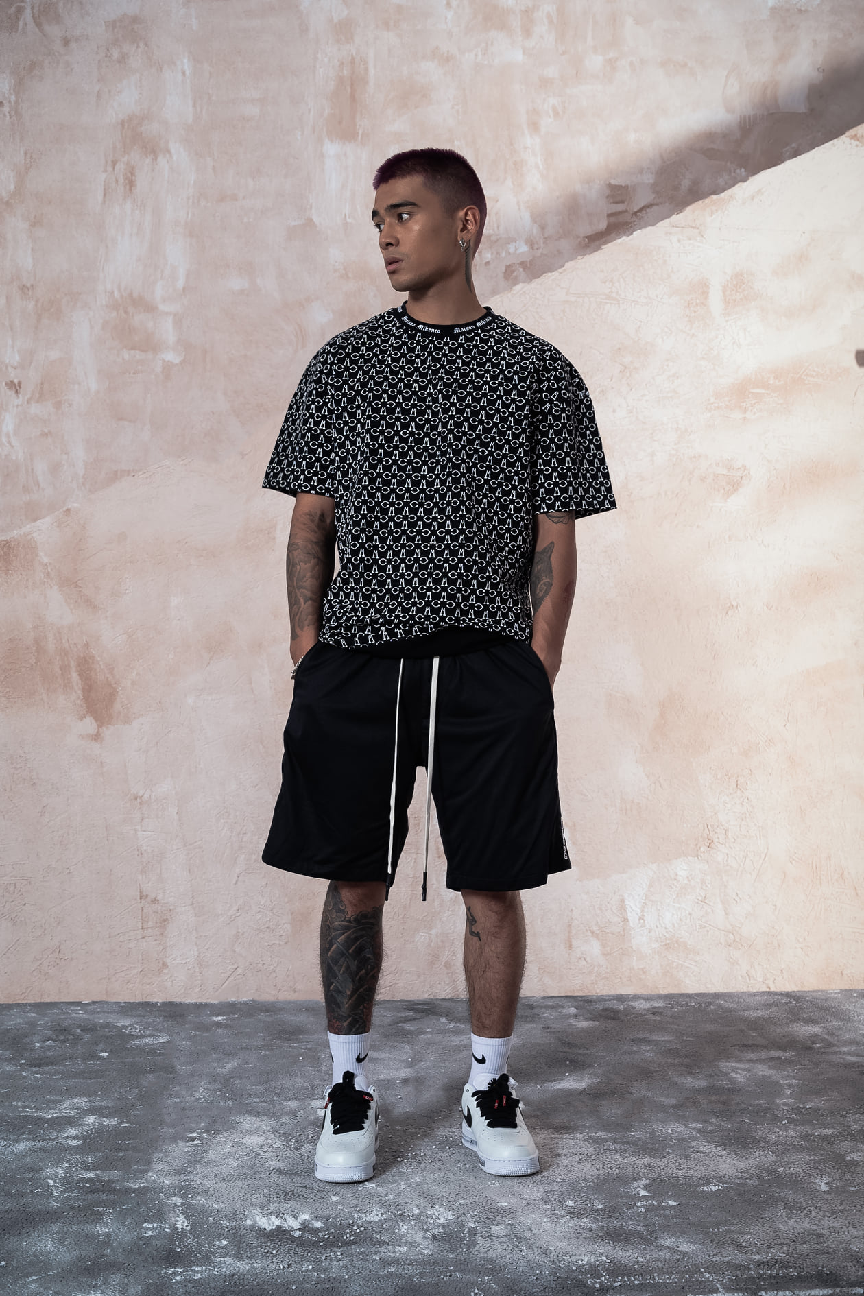 Áo phông nam MIKENCO Monogram tshirt