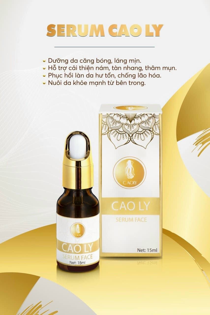 Serum nám cao ly - dưỡng da căng bóng láng mịn - phúc hồi làn da hư tổn chống lão hóa 15ml