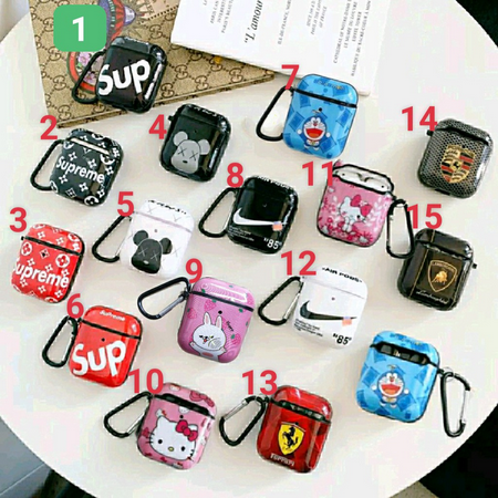 [Lấy mã miễn phí vận chuyển] Vỏ bao airpod 1/2 - Case airpod IMD Sup - Kaws- Ferrari - One piece ( tặng kèm móc)