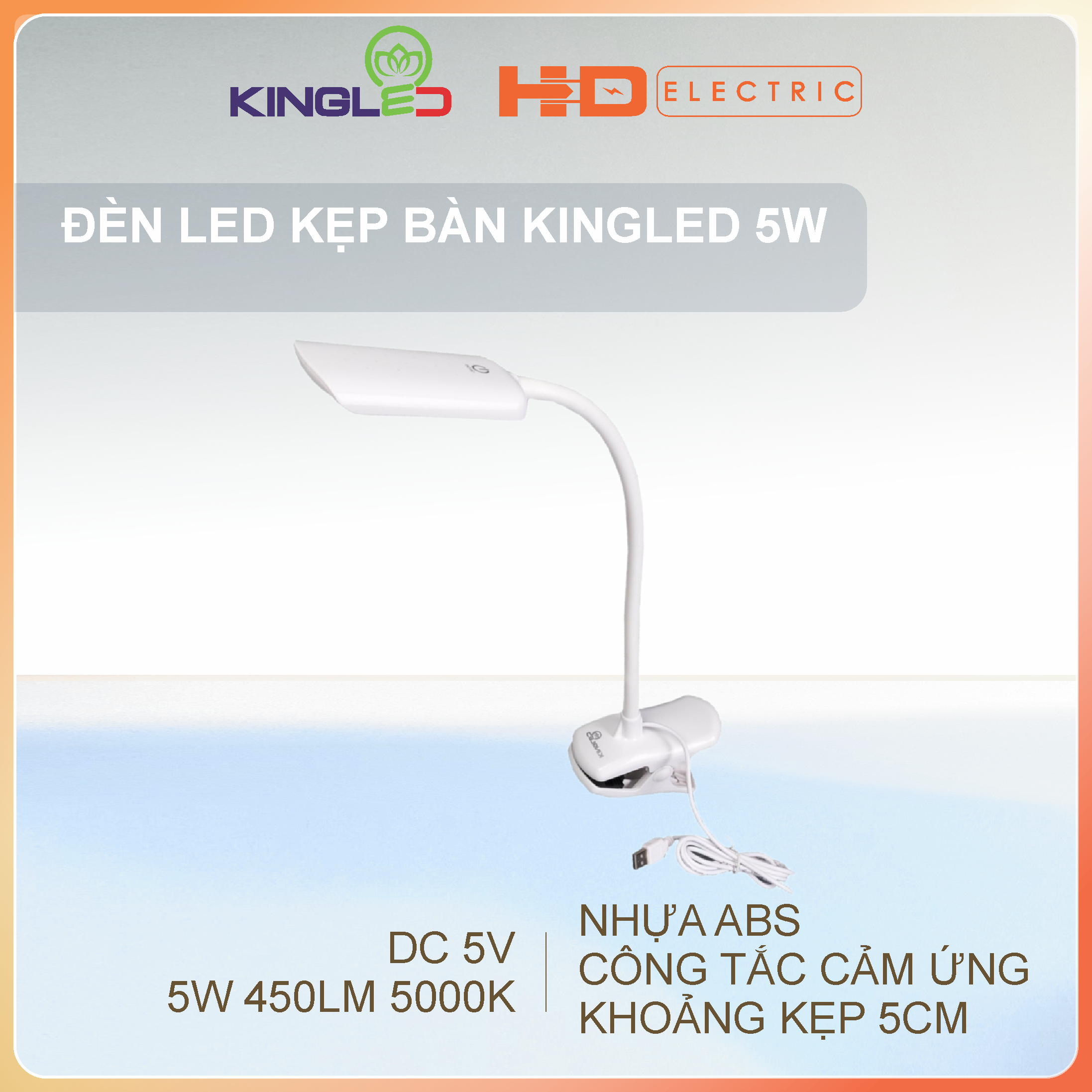 Đèn bàn led đọc sách 5W chính hãng