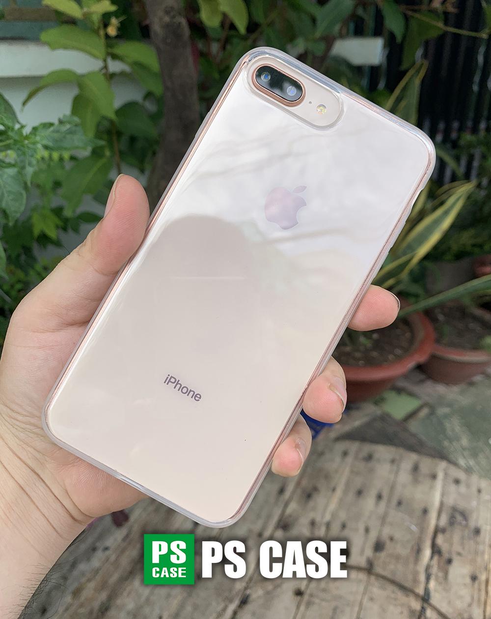 Ốp lưng dẻo trắng mờ chống sốc cao cấp dành cho iPhone 7 Plus / iPhone 8 Plus - PS Case phân phối
