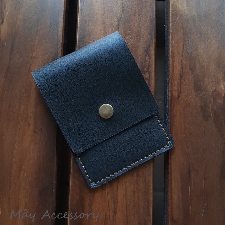 Ví sen 3 ví mini nam da PU handmade