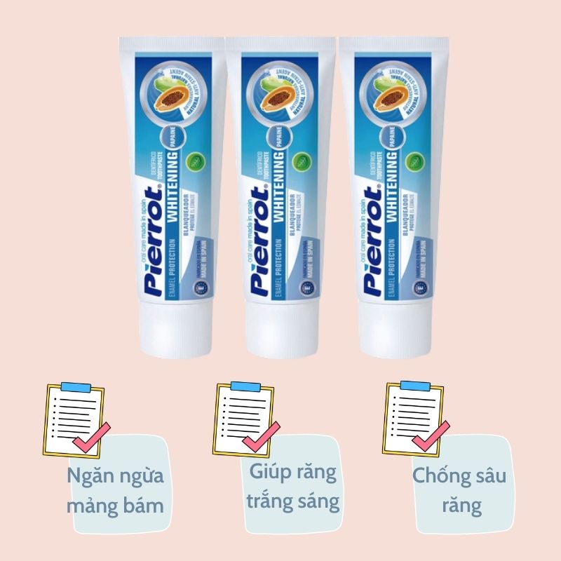 Kem Đánh Răng PIERROT Làm Trắng Răng Dung Tích 75ML