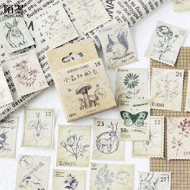 Sticker tem vintage trang trí sổ tay, planner, scrapbook, .. [ 126 ]