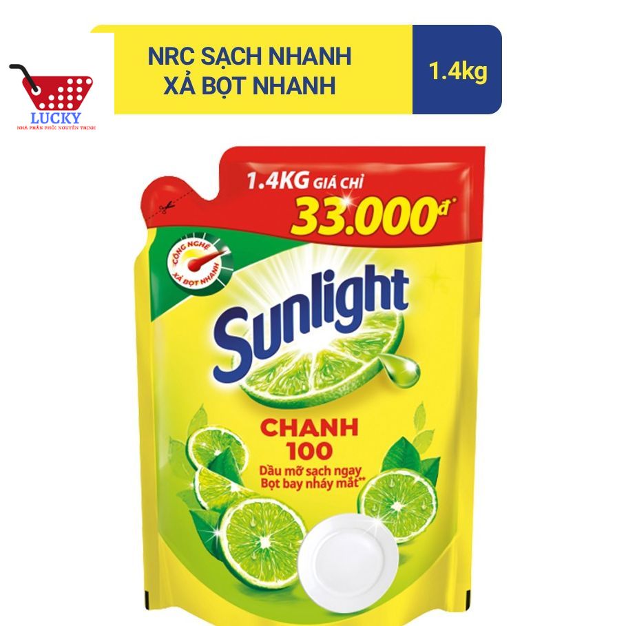 Túi Nước Rửa Chén Sunlight 1.4kg Hương Chanh