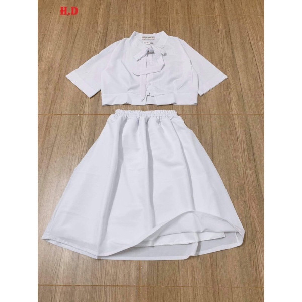 SÉT VÁY CROPTOP BUỘC NƠ ĐH12