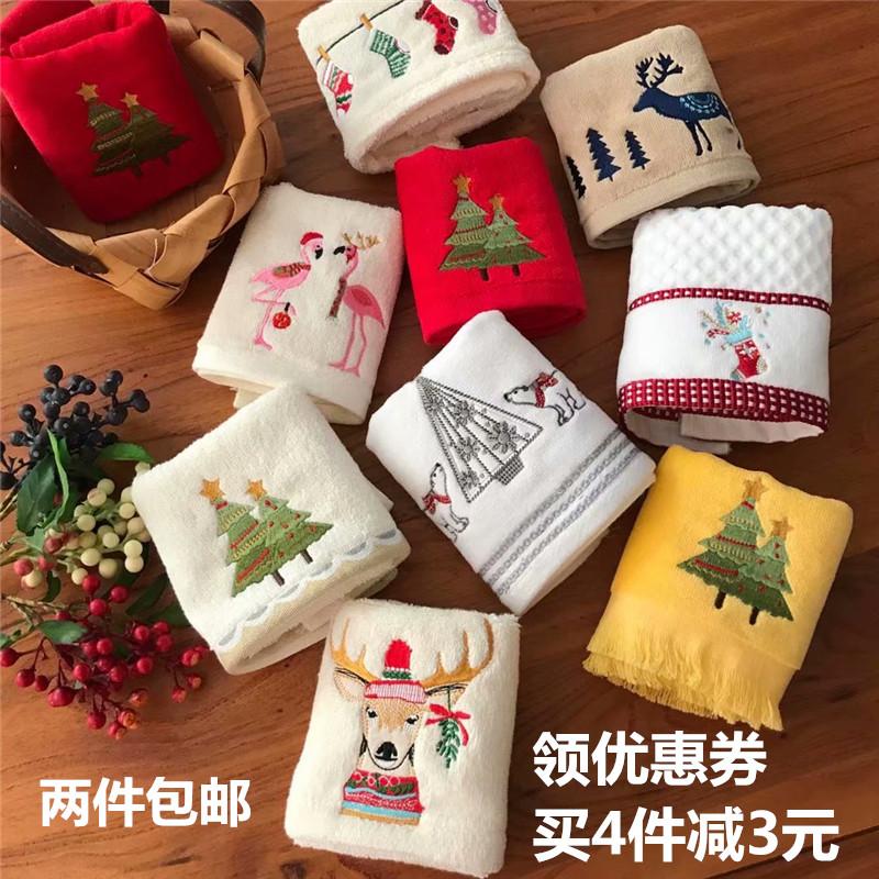 Noel Lễ Nổi Danh Trên Mạng Trong Flamingo Noel Khăn Mặt 100% Cotton Rửa Đồ Gia Dụng Cặp Vợ Chồng Trẻ Em