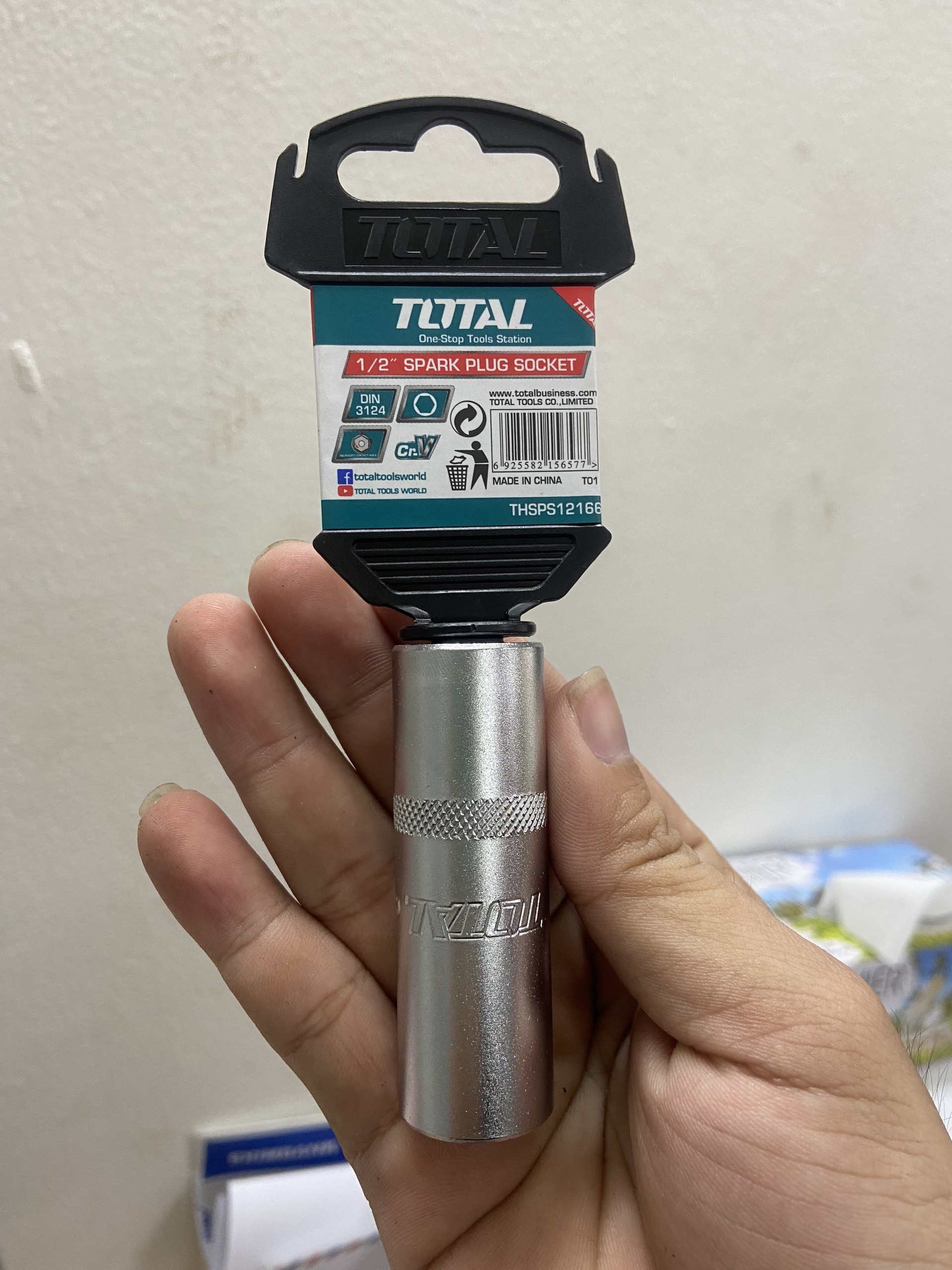 Thsps12166 16Mm Đầu Tuýp Lục Giác Mở Bugi Xe Máy 1/2" Total