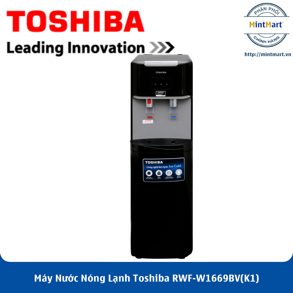[Trả góp 0%]Cây nước nóng lạnh Toshiba RWF-W1669BV(K1) - Hàng Chính Hãng