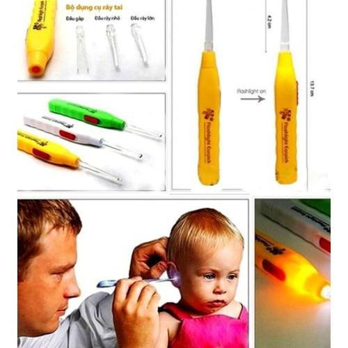 Combo 2 bộ dụng cụ lấy ráy tai có đèn cho bé