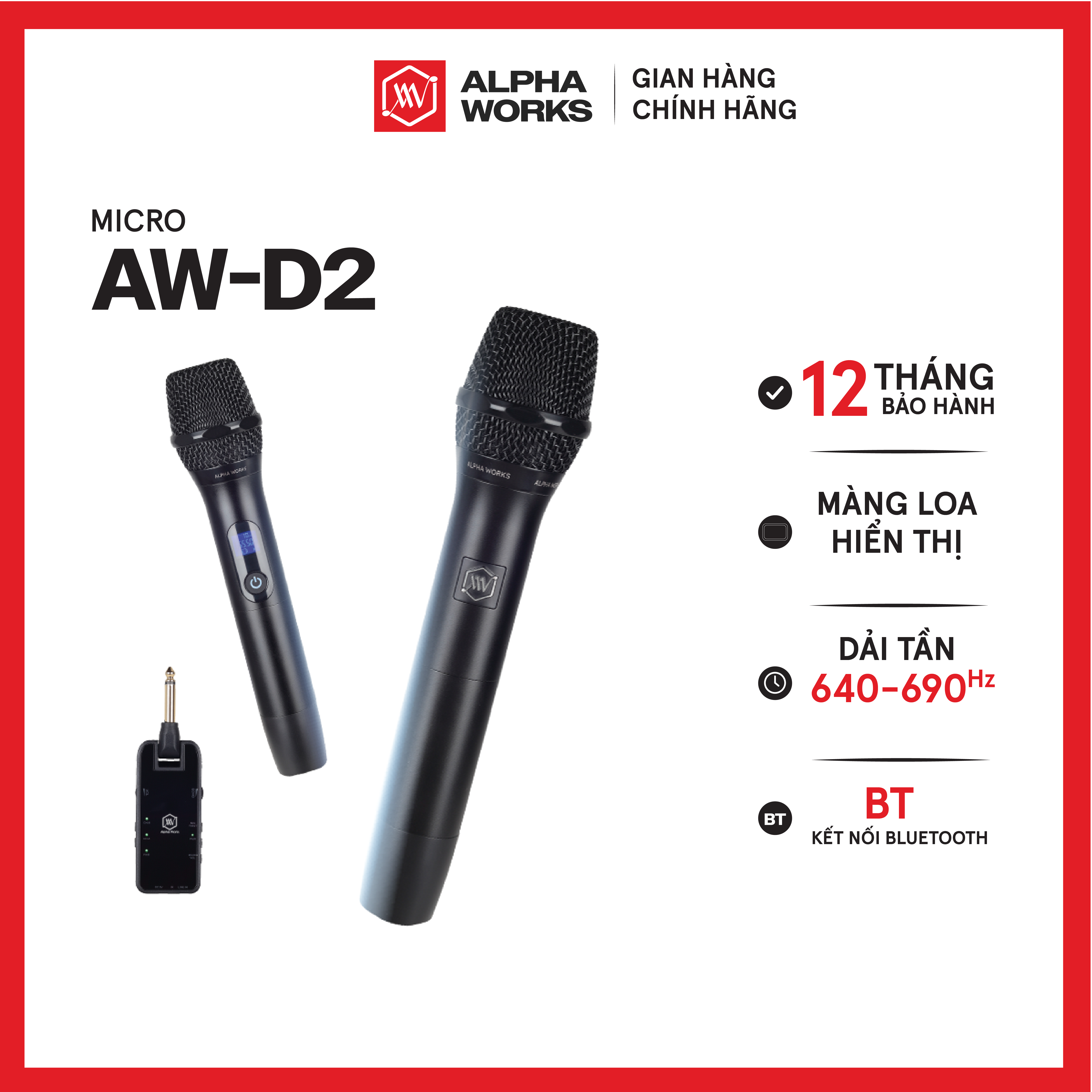 Micro không dây Alpha Works D2 - Hàng Chính hãng