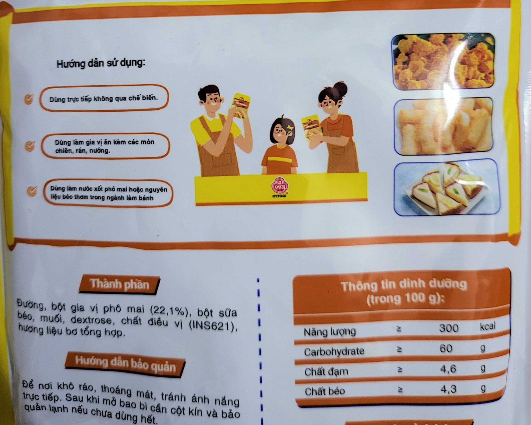OTTOGI - gói 100g - BỘT PHÔ MAI LẮC / Cheese Powder