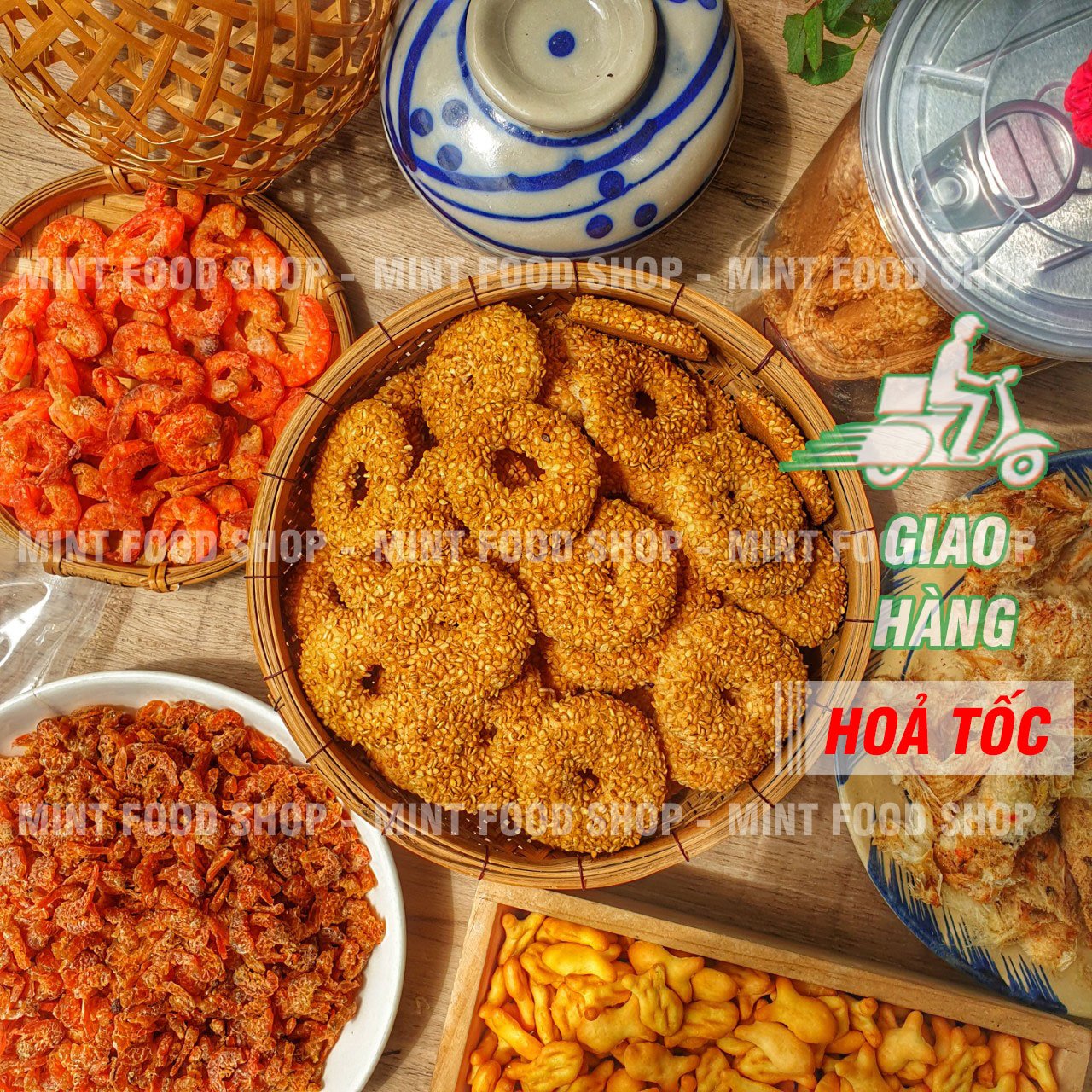 Bánh vòng mè Lon 200gram