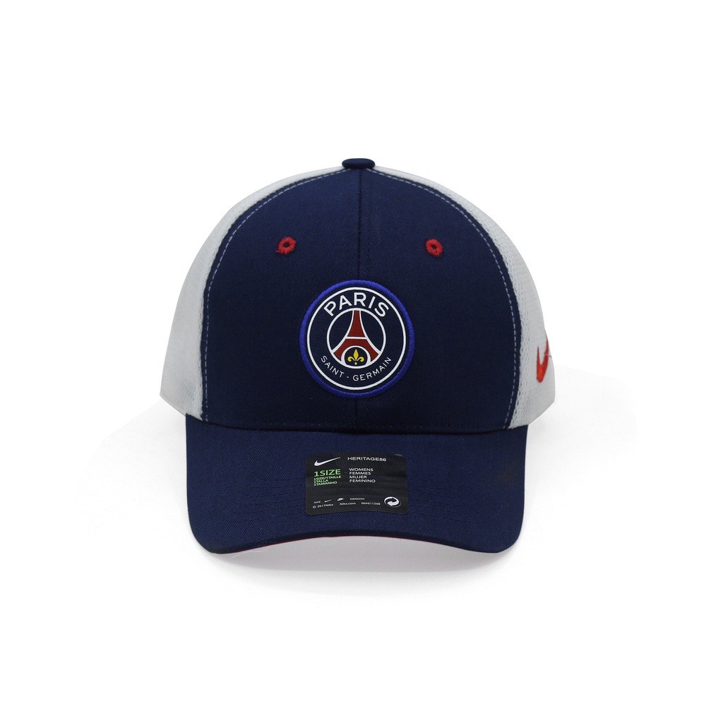 Mũ lưỡi trai nón kết Nike PSG trắng