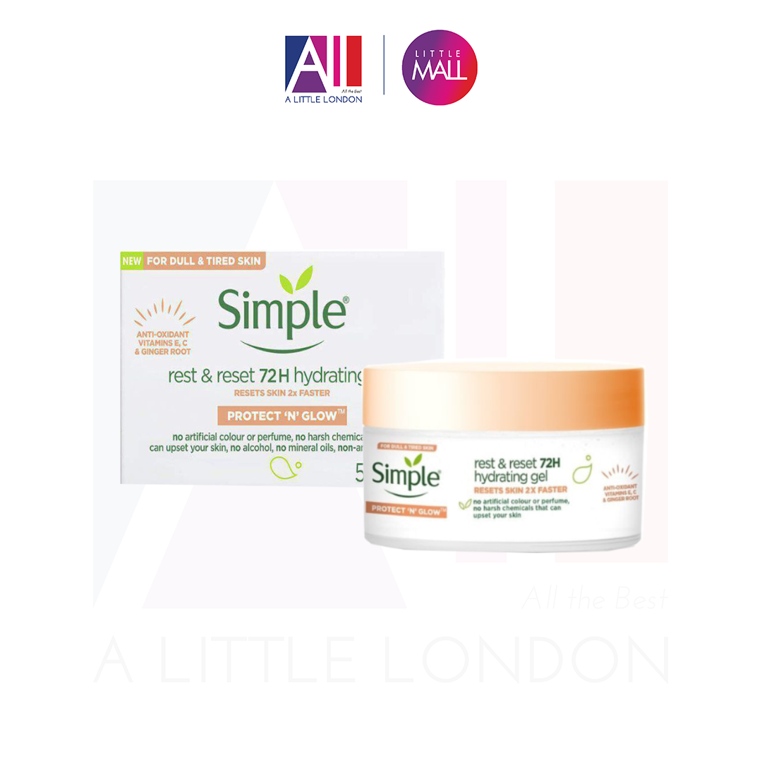 Kem dưỡng Simple Rest & Reset 72 H Hydrating Gel Protect N Glow (Bill Anh)