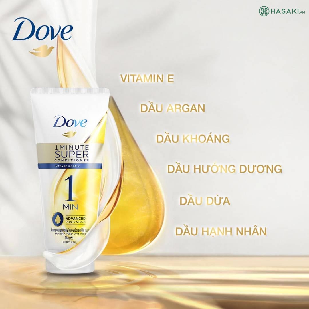 Kem Xả Dove 1 Phút Phục Hồi Hư Tổn 300ml Tinh Chất Serum Siêu Dưỡng Tóc Từ Sâu Sửa Chữa Hư Tổn Dove Intense Repair 1 Minute Super Conditioner 300ml