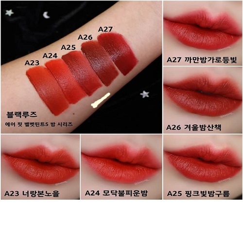 Son Kem Lì Black Rouge màu 6, 12, 23, 26