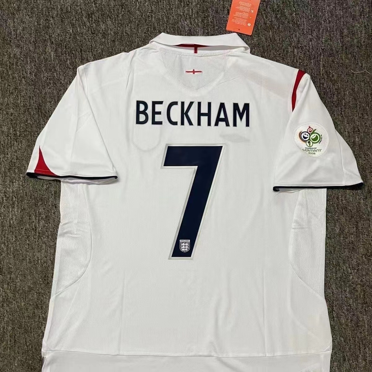 ▽ VHJZYE SHOP England 2006 World Cup long sleeve football clothing Beckham/Steven gerrard/Owen rooney 06 throwback jerseys