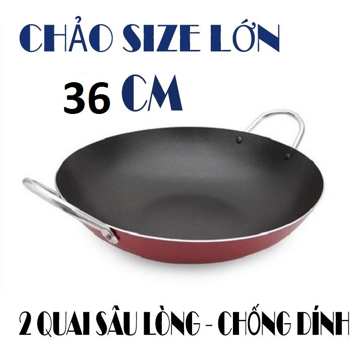 [Freeship]Chảo chống dính 2 quai KYOFA size 36cm, chảo nhà bếp an toàn sức khỏe