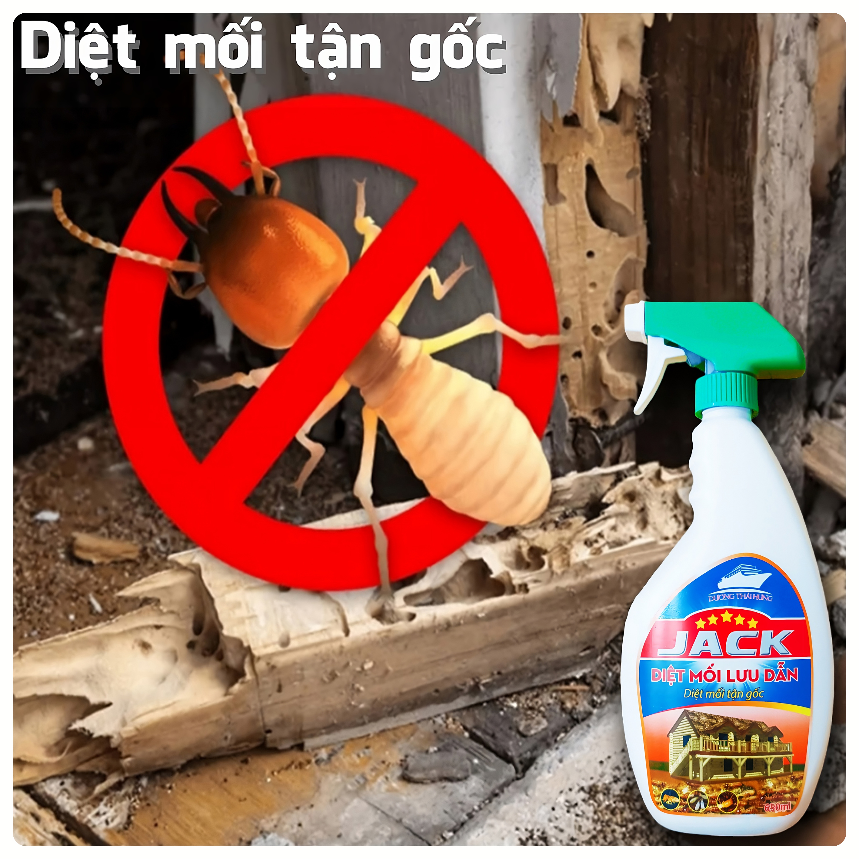 Diệt Mối Tận Gốc Siêu Mạnh Jack 650ml