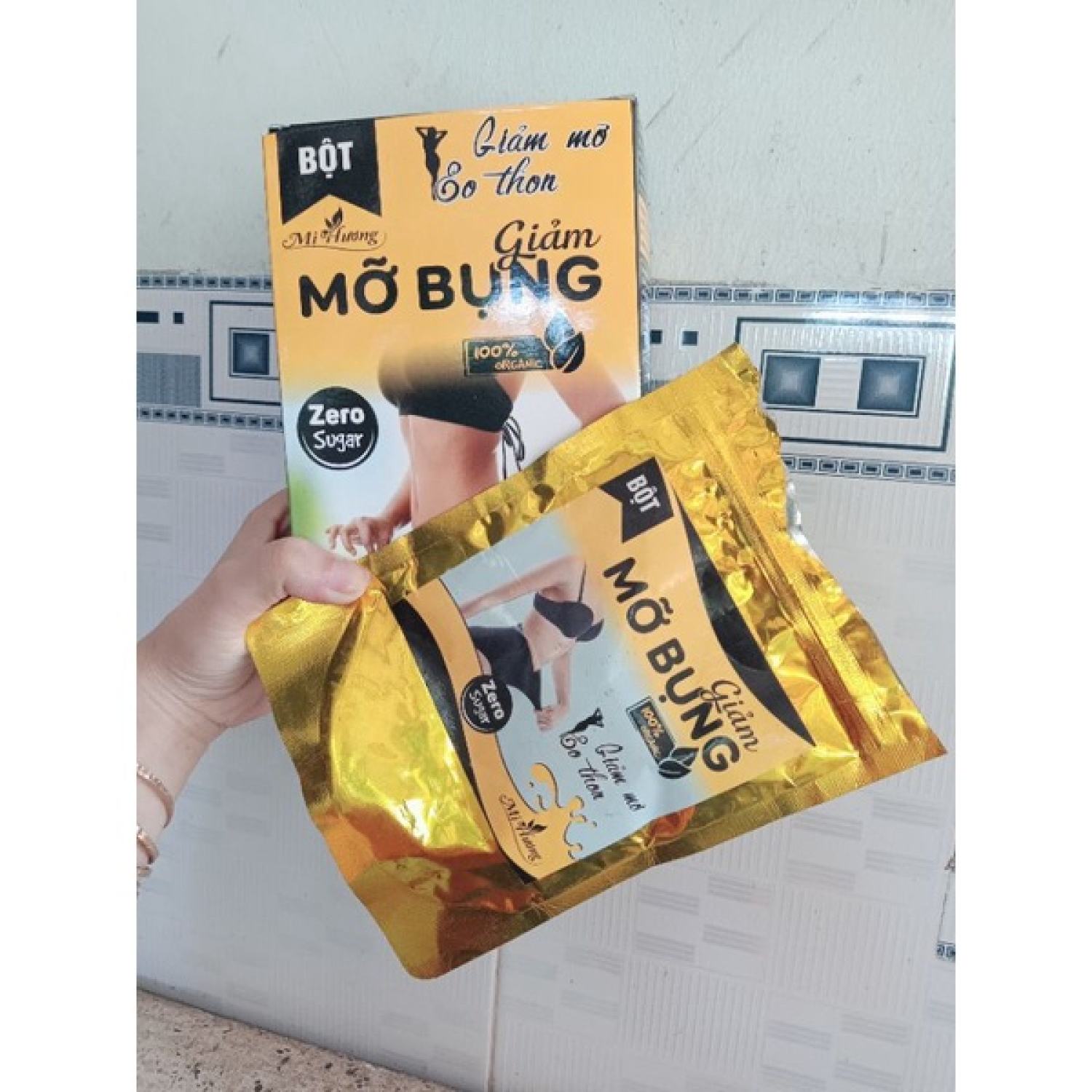 Bột Tan Mỡ Bụng Giảm Mở, Eo Thon Mị Hương