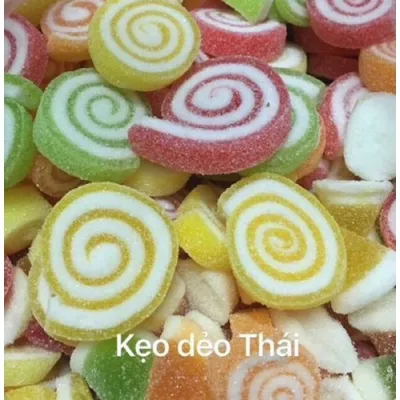 500g Kẹo dẻo xoắn ốc Thái Lan lon pet