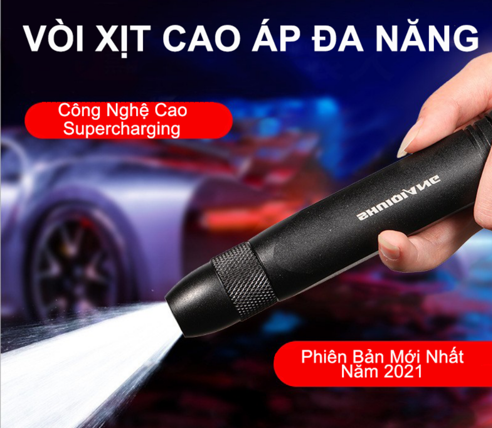 Vòi Xịt Nước Bằng Nhôm Tăng Áp Thông Minh Cao Cấp Có Thế Điều Khiển Ở