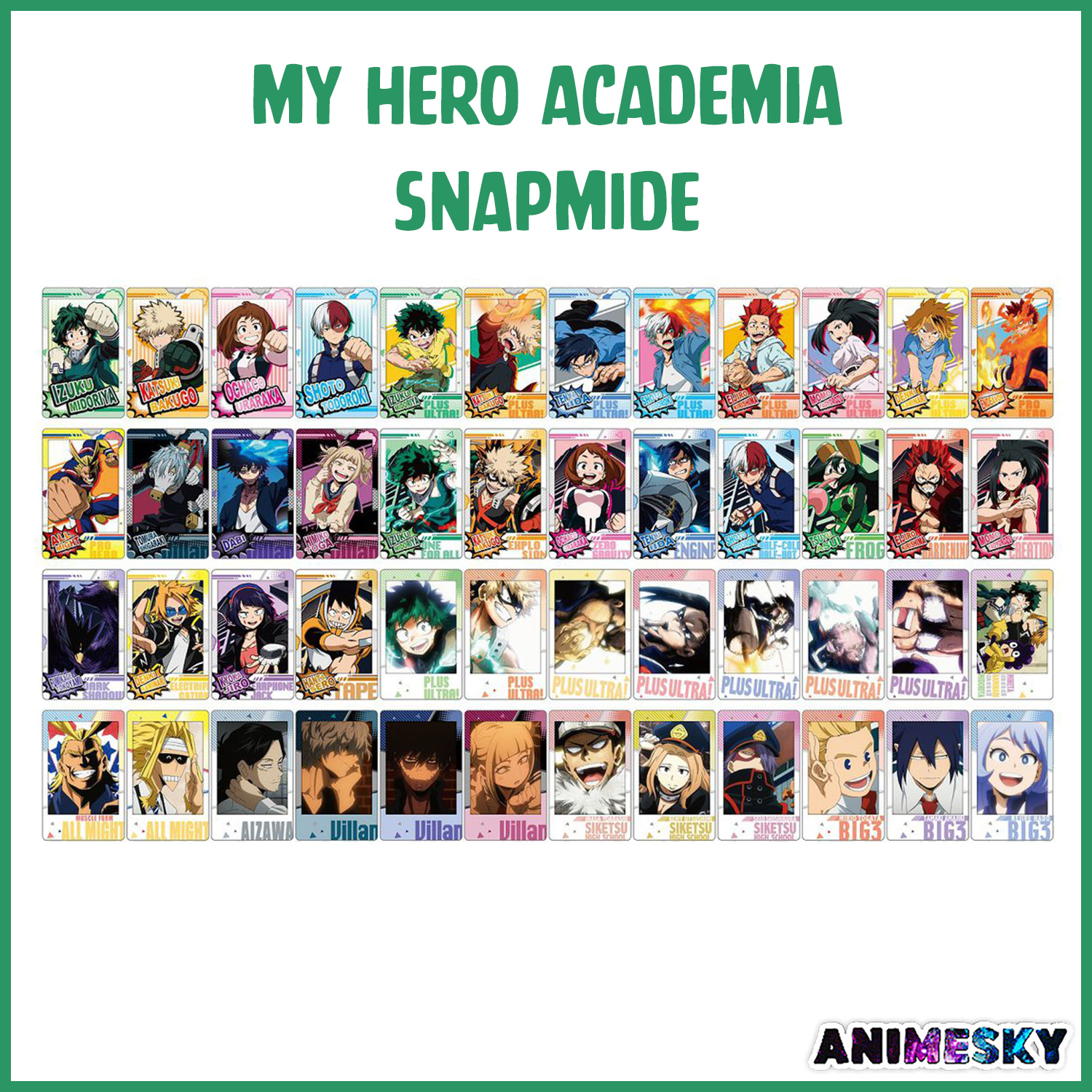 [Có sẵn] Pack thẻ nhân phẩm My Hero Academia snapmide chính hãng - card MHA