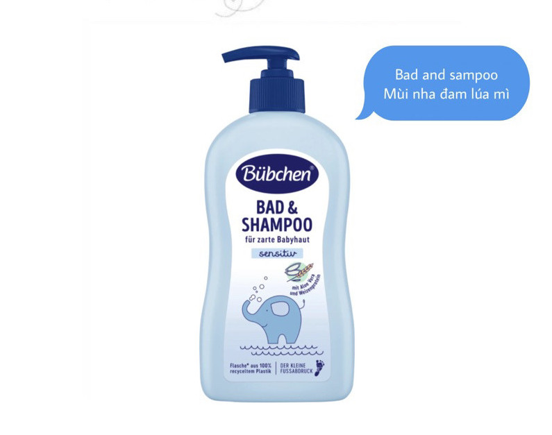 Sữa tắm gội Bübchen Bad & Shampoo (Chai 400ml có vòi)