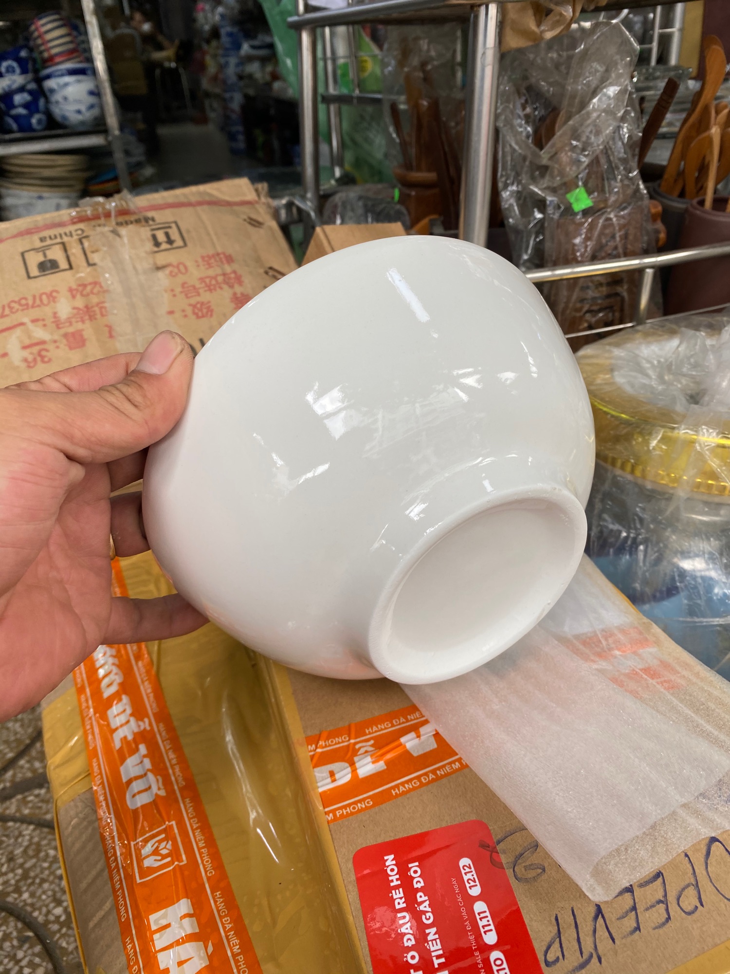Tô chén sứ trắng cao cấp