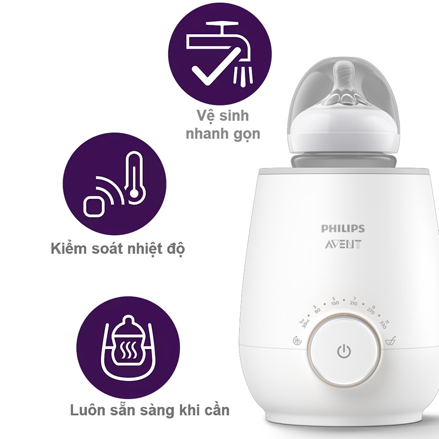 [HCM giao 2h] Máy hâm sữa và thức ăn siêu tốc Sunshine hiệu Philips Avent SCF358/00