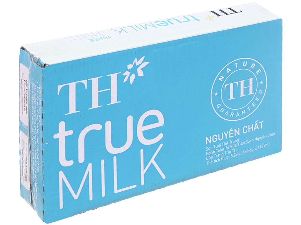RẺ VÔ ĐỊCH Thùng 48 hộp sữa tươi tiệt trùng nguyên chất TH true MILK 110ml