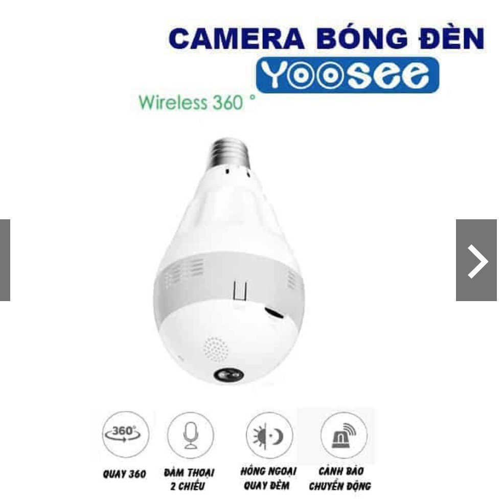 Camera wifi app Yoosee thiết kế dạng bóng đèn 960P - 1.3MPCamera Bóng Đèn Có Hồng Ngoại IP Yoosee Chống Trộm Bóng Đèn Full HD 1080P Quay Cả Ngày Lẫn Đêm Cho Chất Lượng Hình Ảnh Siêu Nét( bảo hành 12 tháng)