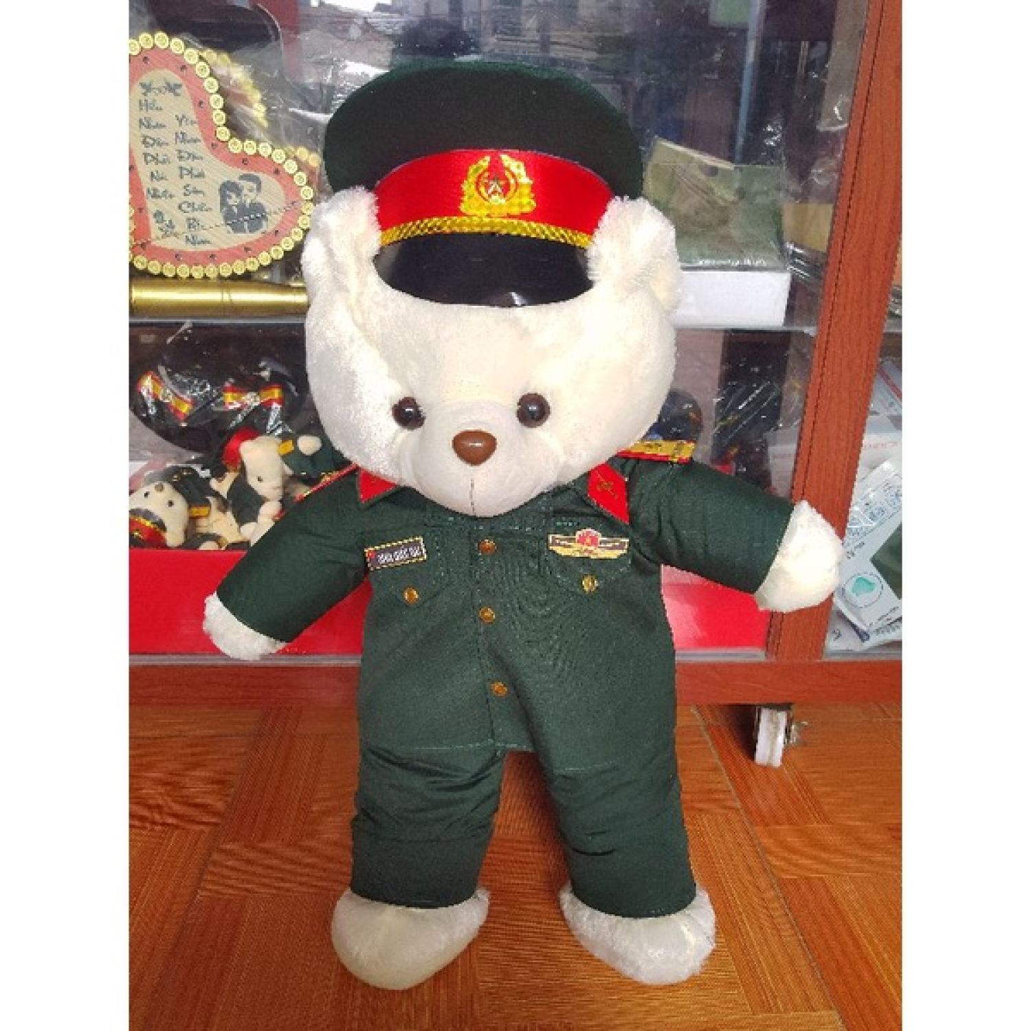 gấᴜ bông Quân đội Bộ đội Lục quân 55cm ( có in tên, tiết, quân hàm)