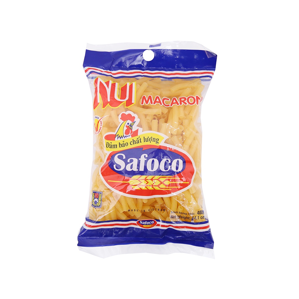 Combo 2 gói 400gr nui ống lớn Safoco