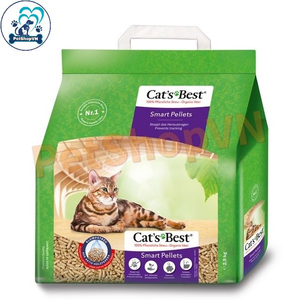 Bao 2.5KG 5L Cát Vệ Sinh Hữu Cơ Vón Cục Cho Mèo Lông Dài Cat s Best Smart