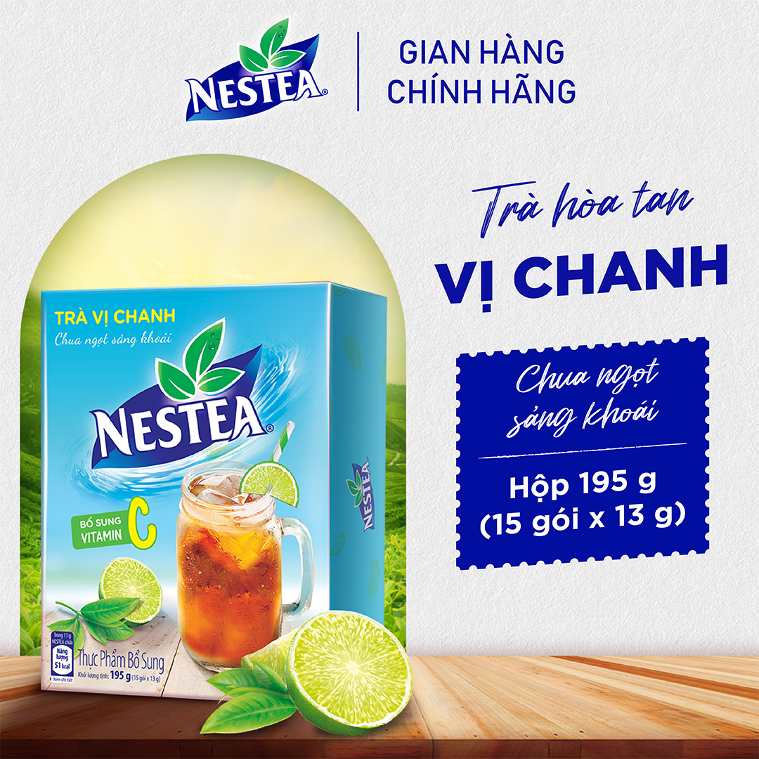 [ƯU ĐÃI THÁNG 6] Combo 2 Hộp Trà vị chanh NESTEA (Hộp 15 gói x 13g)