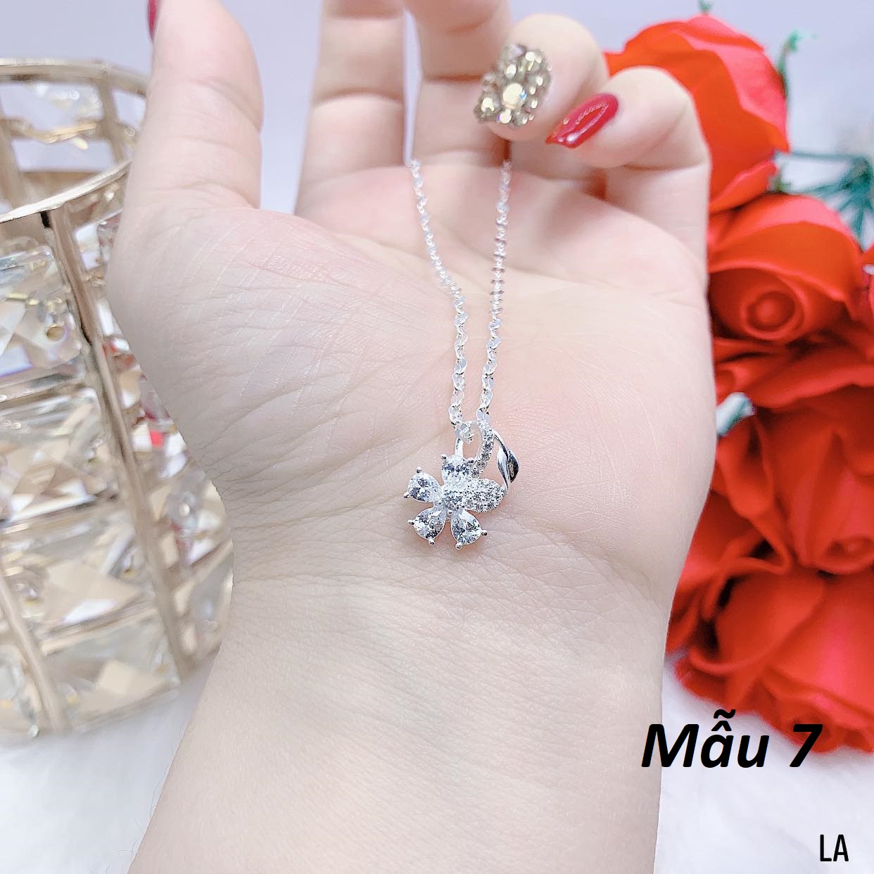 Dây chuyền nữ bạc ta mặt đá các mẫu MS145g