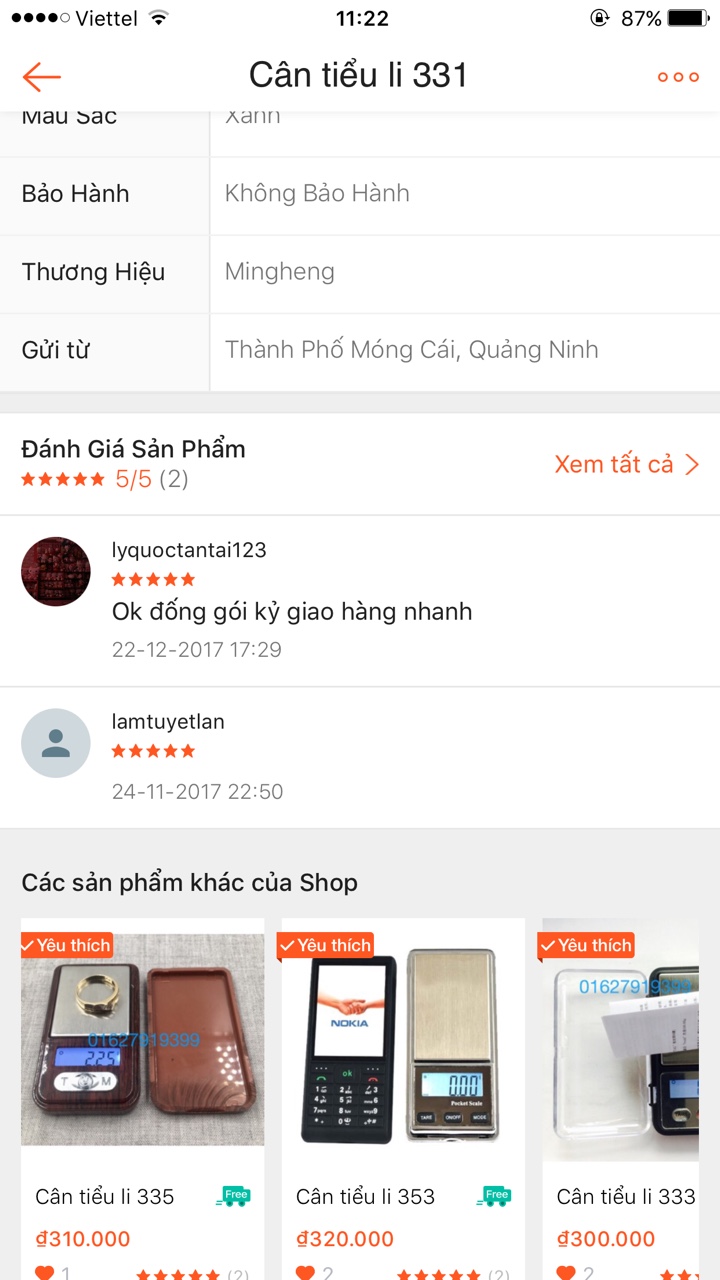 ✅ Cân tiểu li điện tử 331