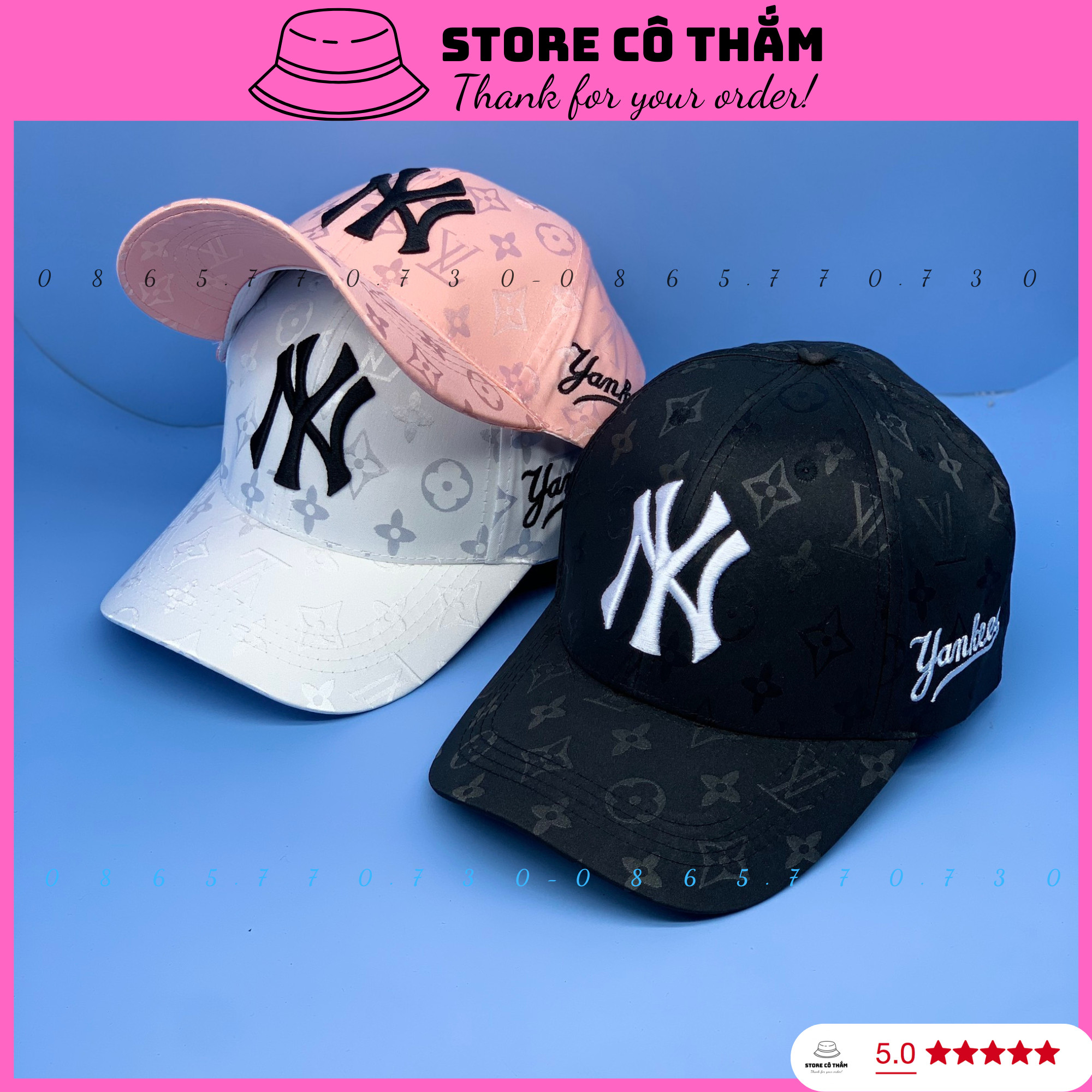 MŨ BUCKET LOGO NY-LA HỌA TIẾT SỌC DƯA TRẮNG PHỐI ĐEN THỜI TRANG, NÓN BO TRÒN CỤP UNISEX NAM NỮ - SOTRE CÔ THẮM