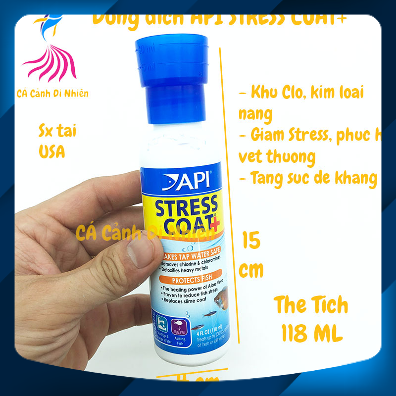 [Hoàn Tiền 10%]Api Stress Coat (118ml) Dành Cho Cá Cảnh