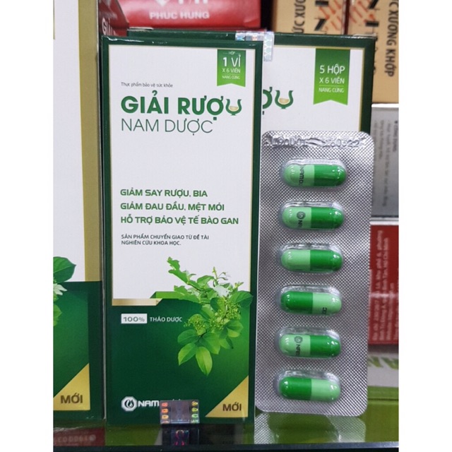 Giải Say Nam Dược - Giải nhanh chứng say ruou 1 vỉ x 6 viên