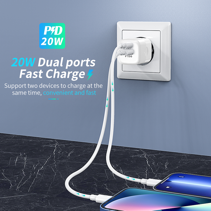 KUULAA GaN PD 20W Fast Charging USB C Charger củ sạc iphone 15 Xiaomi Huawei Samsung Charger For iPad Air 4 iPad 2020 Mini Pro sạc iphone 8 plus