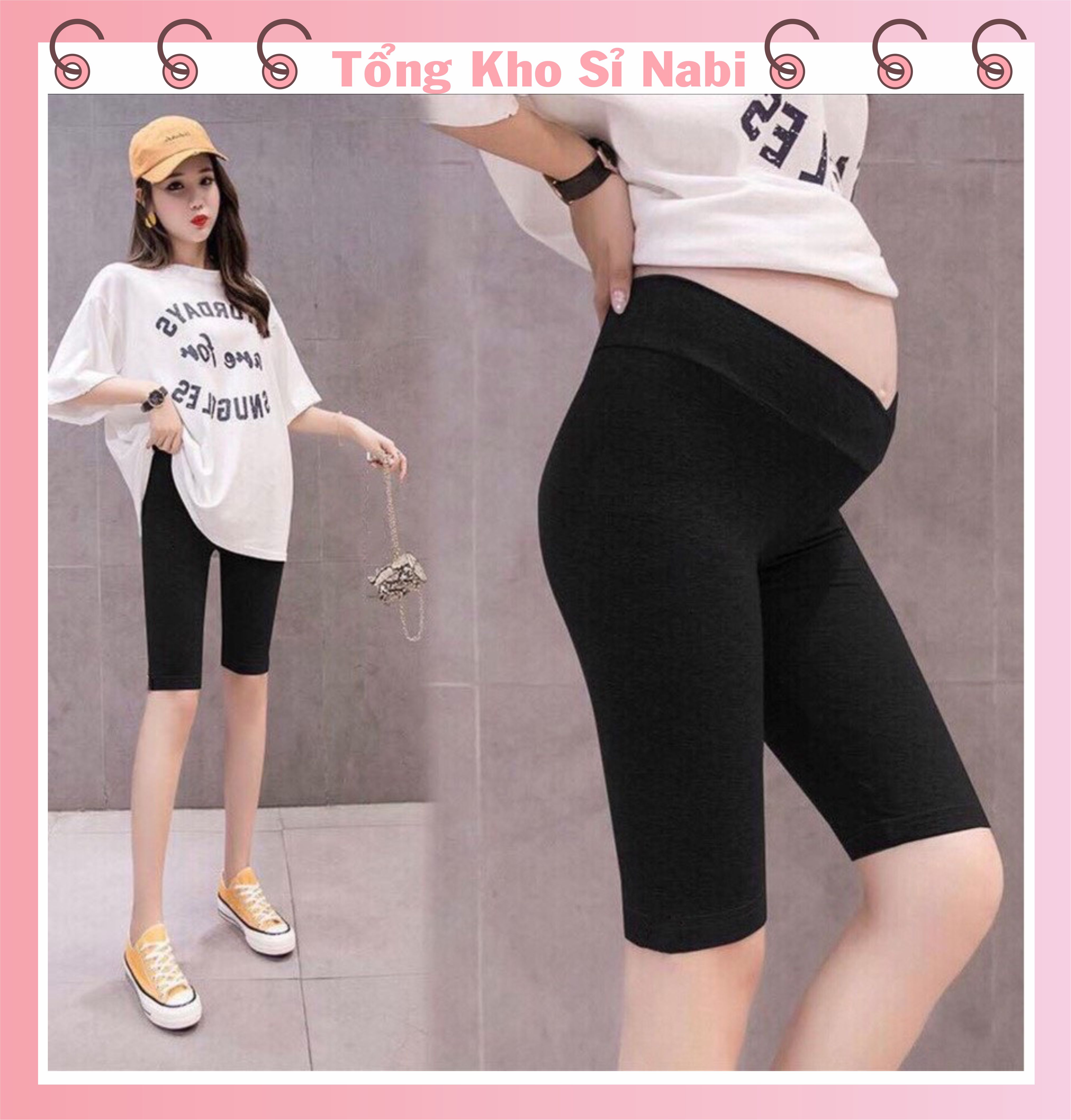 Quần bầu lửng - cạp chéo - leggging - chất liệu thun co giãn ( lửng cạp chéo )