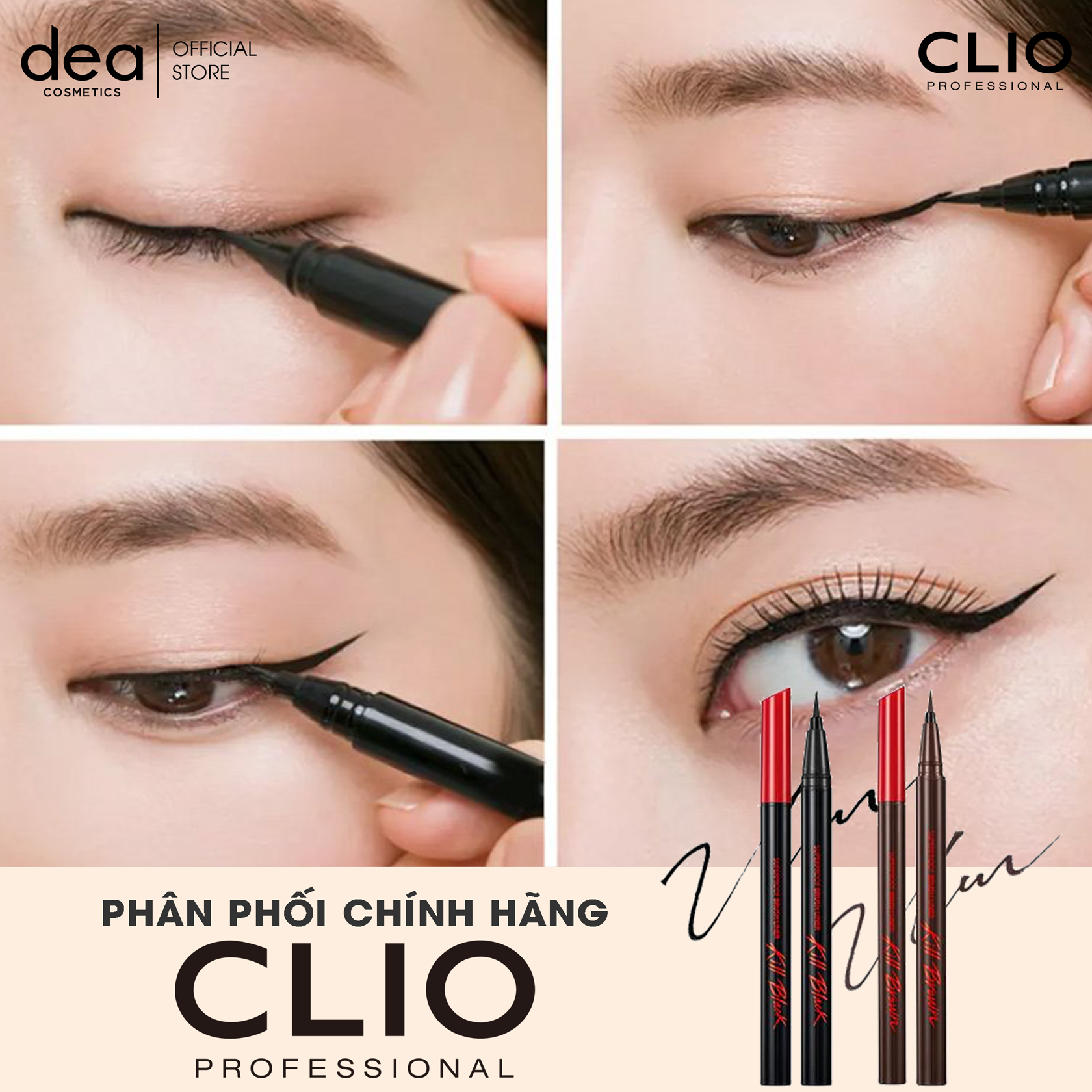 Bút Kẻ Mắt Clio Waterproof Pen Liner Kill Black