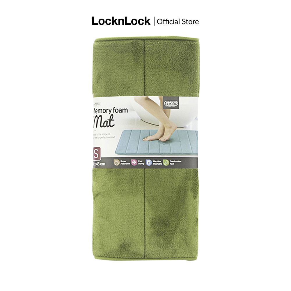 Lock&Lock Brand Memory Foam Doormat, Stripe Style, Size S - Mat510