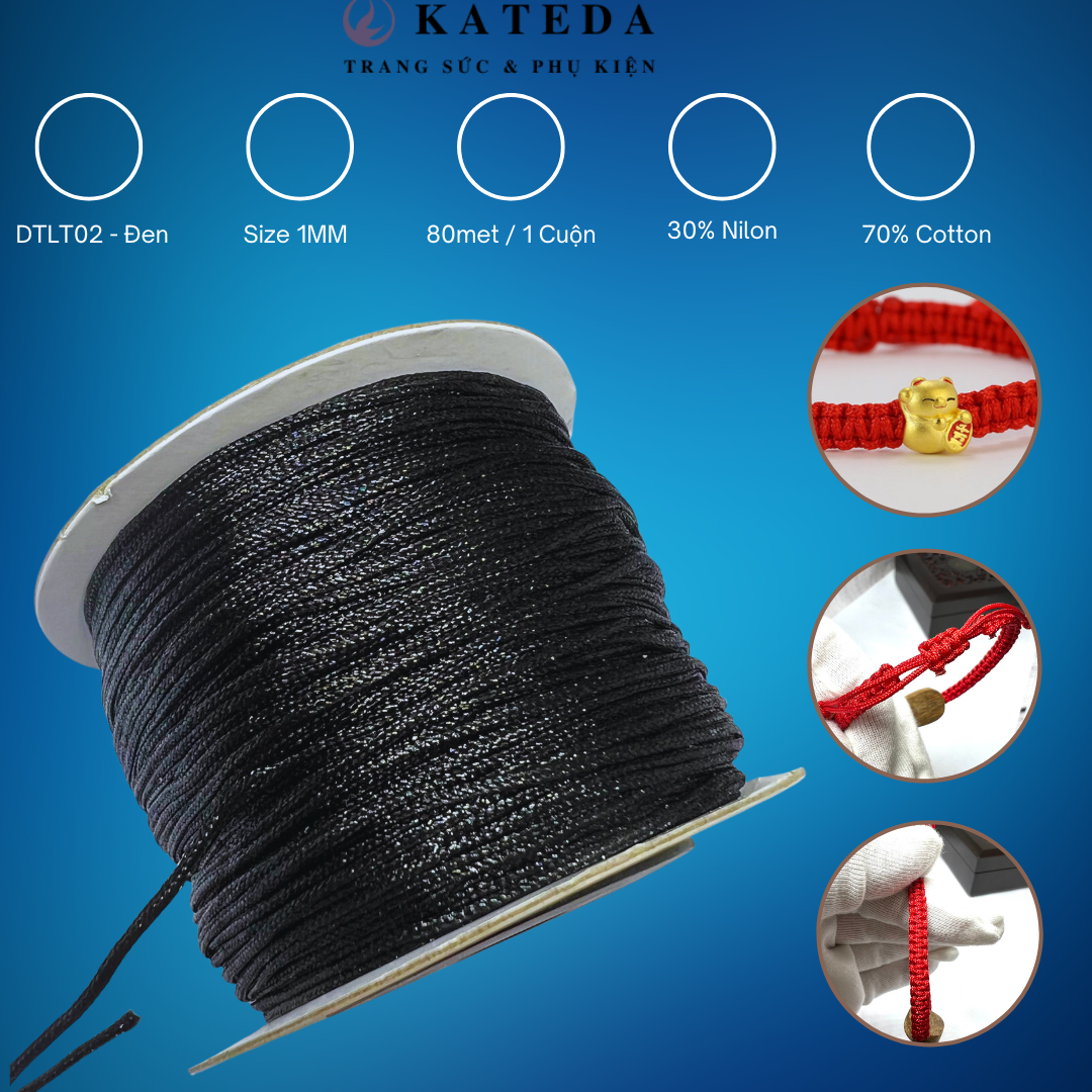 [HCM]Dây nilon thắt vòng loại tốt cuộn 1mm và 0.8mm (Qúy khách vui lòng xem kĩ mô tả để chọn màu và size)